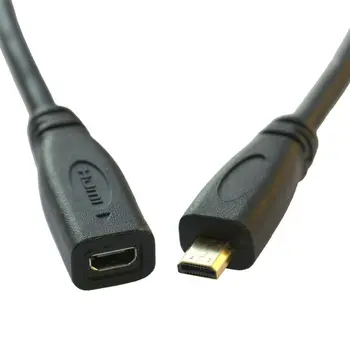 Micro HDMI Vyrų ir Moterų Pratęsimo Extender Trumpas Adapterio Kabelis D tipas