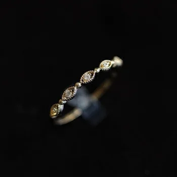 925 Sterlingas Sidabro Pavé Kristalų Danga 14k Aukso Princess Crown Piršto Žiedą Moterų Mados Vestuves Papuošalai, Aksesuarai