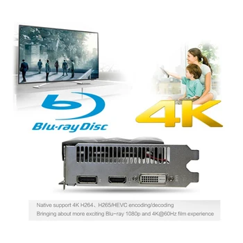 Yeston RX560D-4G D5 TA Rodyti Kortelę 1176-6000MHz 4G GDDR5 128bit Žaidimų Rodyti Kortelę su DP + HDMI suderinamus + DVI-D