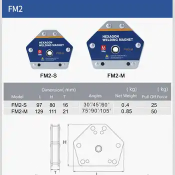 Šešiakampis Suvirinimo Magnetiniai Laikikliai Multi-kampas Suvirinimo Positioner Apkabos, FM2 S/M Stiprus Magnetas Locator Įrankiai