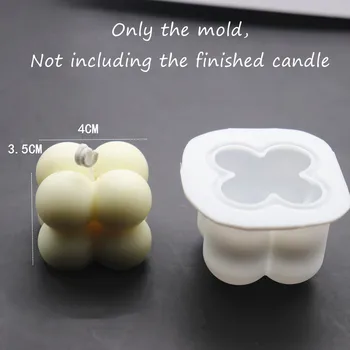 Kamuolys 3D Cube Žvakių Liejimo Aromaterapija Kubo Vaškas 