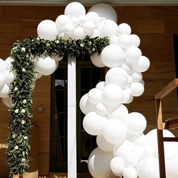 100 vienetų baltos spalvos balionas latekso šalies balionas balta tema, gimtadienio, vestuvių šventės metu atmosfera apdailos 5/10/12 cm