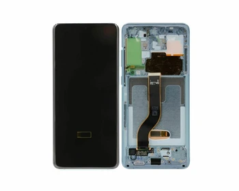 Originalus Samsung Galaxy S20PLUS LCD G985, G985F Su Rėmu S20 PLIUS LCD G985 ekranas jutiklinis ekranas skaitmeninis keitiklis su juodais taškeliais