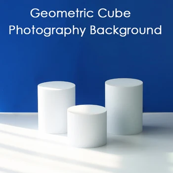 3D Geometrinis Kubo Fotografijos Prop Cilindrų Aikštėje Rinkinius, Ornamentai, Papuošalai, Kosmetika Fotografavimo Fotografijos Fone Rekvizitai