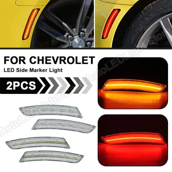 2016 m. 2017 m. 2018 m. 2019 m. 2020 m. 2021 m. Chevrolet Chevy Camaro Auto Dalys, LED Šoninis Gabaritinis Žibintas Žibintas Priekinis Galinis Gintaro Raudona 2 arba 4Pcs