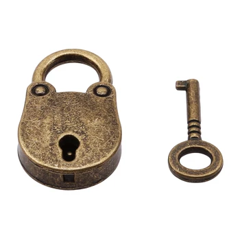 Spynos Metalo Senas Vintage Stiliaus Mini Spynos Maži Bagažo Box Key Lock Bronzos Spalvos Namų Naudojimo Aparatūros Papuošalai