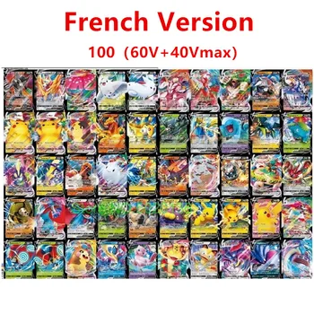 300Pcs prancūzų Kalbos Versija Pokemon Kortų Mūšio Žaidimas Kortelės, 60 Prieš 40 Vmax Vaikams