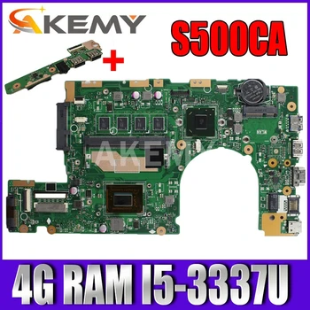 Akmey S400CA Nešiojamas plokštę Už Asus VivoBook S500CA S400C S500C originalus mainboard 4GB-RAM I5-3317U be valdybos