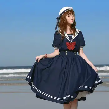 NONSAR Kolegija Stiliaus Suknelė Moteriška Vasarą Naujų Studentų Laukinių Prarasti karinio jūrų Laivyno šlaunies Jauna Mergina
