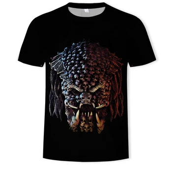 Karšto Pardavimui, Sci Fi Siaubo Filmas Predator T-shirt Trileris Serijos Vyrų 3D Atspausdintas Trumpas Rankovės Vasaros Atsitiktinis Viršų