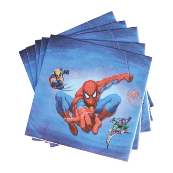 80Pcs/Daug Spiderman Temą Animacinių filmų Vaikams Berniukas Gimtadienio Popieriaus Plokštės Puodeliai, Servetėlės Vėliavos Baby Shower Apdailos Šalies Prekių