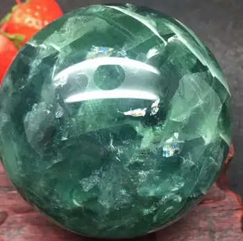 Gamtos fluorito kvarco kristalų, perlų kamuolys gydymo feng shui namų puošybai