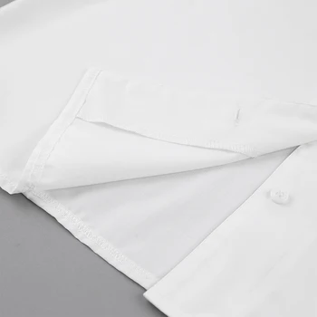 Pavasario Elegantiški Baltos Spalvos Marškinėliai Moterims Žibintų Ilgomis Rankovėmis Turn-Žemyn Apykaklės Prancūzijos Elegantiškos Marškinėliai Moteriška 2021 Mados Office Lady Palaidinė