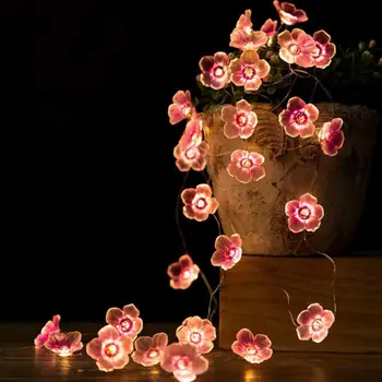 2M Saulės String Žibintai LED Sakura Gatvės Girliandą Vejos Žibintas atsparus Vandeniui, Kalėdos, naujieji Metai, Lauko Apšvietimas, Apšvietimo Apdaila