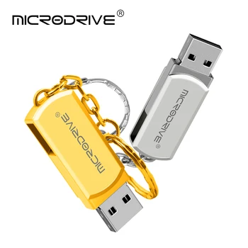 Metalo pendrive 16GB 32GB, USB 2.0 flash drive 128GB 64GB USB Atminties raktą rašiklį ratai flash u disko