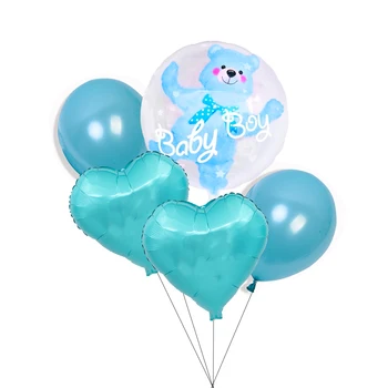 Vaikų Gimtadienio Balionai Baby Berniukas ir Mergaitė Folija Balionas 4D Padengti Helio Ballon Pirmą 1st Birthday Party Baby Shower Papuošalai