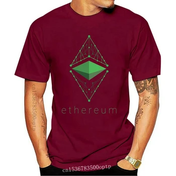 Juokinga Ethereum Cryptocurrency Logotipą, O Dizaino Kaklo Tee Marškinėliai Drabužių Vyrams Trumpomis Rankovėmis Marškinėliai Medvilnė, T Marškiniai