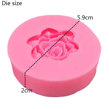 3D graži rožė formos silikono formos minkštas saldainiai, tortas dekoravimo priemonės, Saldainiai, Šokoladas, Pelėsių molio sluoksnį