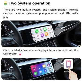 5G Carplay Belaidžio Lauke Veidrodis numanomi Bet Iphone IOS Versija Žiniasklaidos Langelį Benz BMW VW Universaliųjų Automobilių Modelių Automobilių Player