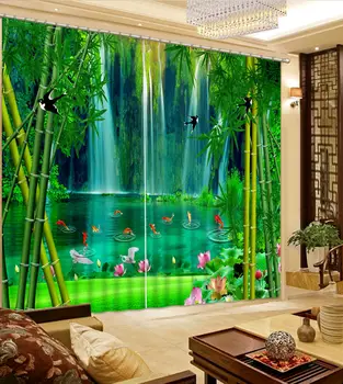3D Užuolaidos custom Waterfall dekoracijos miegamojo užuolaidas į kambarį Namo Gražus mados užuolaidos