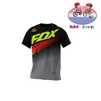 Vaikai trumpas rankovėmis kalnų jersey off-road kalnų dviratis dviračio motociklo vaikai dviračių T-shirt Huup fox MTB dviračių džersis