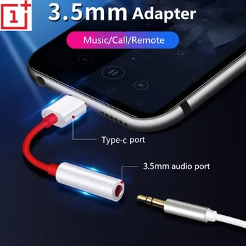 Oneplus USB C Tipo Prie 3,5 mm Ausinių Lizdo Adapteris Aux Audio USB-C Music Keitiklio Kabelį, vieną plus 1+ 7 7T 7TPro 6T