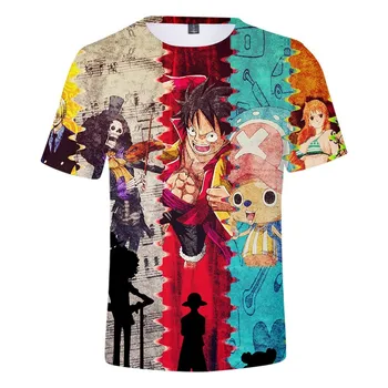 Vienas Gabalas Vyrų 3D T-Shirt Luffy Drabužių Anime Marškinėliai 3D Atspausdintas Harajuku Cosplay Top marškinėliai mergaitėms Porų, t-shirt