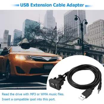 Automobilių AUX USB Kabelis Puikus Patvarus iš Plastiko ir Metalo Amatų Adapterio Laido ilgintuvas Honda Miestas Crosstour Odyssey