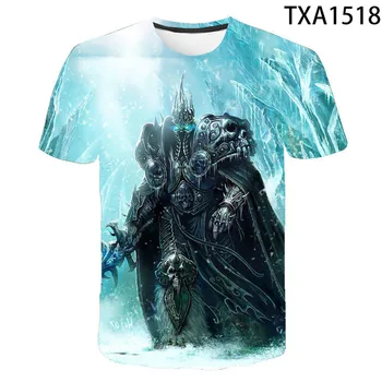 2021 Naujas Vasaros Warcraft Atsitiktinis 3D Marškinėliai Vyrams, Moterims, Vaikams, Mados Streetwear Berniukas Mergaitė Vaikai Atspausdintas T-shirt Kietas Viršūnes Tee