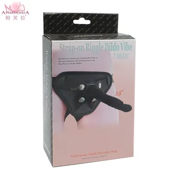 APHRODISIA 2017 7 Režimu nekilnojamojo silikono erotiniai žaislai, vibratoriai Silikoninis Vibruojantis Strap-On dildo vibratorius Poroms analinio Sekso žaislai