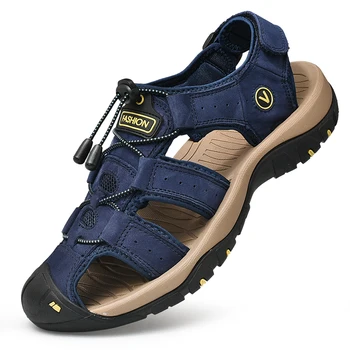 Nauji odiniai vyriški batai vasarą 2021 didelis kiemuose vyrai sandalai, vyrai sandalai mados sandalai, šlepetės metrų 38: 48