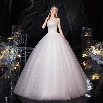 Vestido De Noiva 2021 Stebėjimo Vestuvių Suknelė Elegantiškas Nėrinių Vestuvių Suknelė Princesė Vintage Drabužius De Mariee Plius Dydis