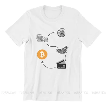 Cryptocurrency Kriptografijos Miner Bitcoin Pinigų Raida Marškinėlius Harajuku Vyrų Streetwear Viršūnes Didelis Dydis Medvilnės Crewneck Marškinėliai