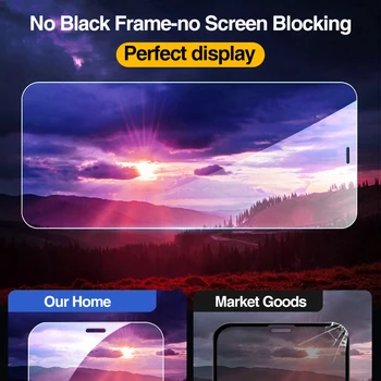 4Pcs Visiškai Padengti Grūdinto Stiklo iPhone 11 Pro X XR XS MAX 12 