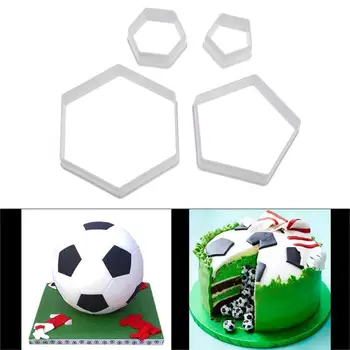 Bakeware Torto Įrankius Futbolo Plastiko Cookie Cutter Cukraus Minkštas Pyragas Apdaila Pelėsių Pyragas Spausdinti Pelėsių Virtuvės Įrankiai