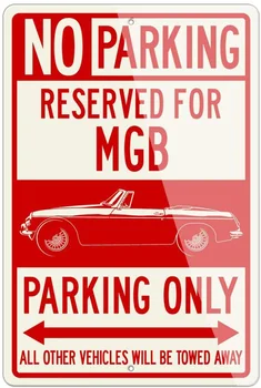 Mados metalo Plakatas MG MGB Kabrioletas 1962-1980 Rezervuota automobilių Stovėjimo aikštelė-Tik Metalo Ženklas