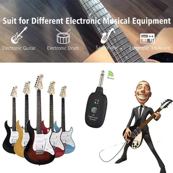 Belaidės gitaros sistemos, 20Hz-20kHz UHF belaidžio gitara, siųstuvas, imtuvas, panaudota elektrine gitara, bosinė gitara, smuikas
