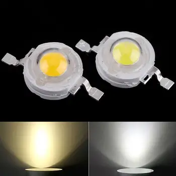 LanLan 1W LED Diodų Baltos Šviesos 110-120 Liumenų Didelės Galios Dviejų elektrodų Vožtuvas Karoliukai