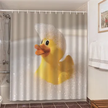 Maudymosi Geltona Antis Vonios Užuolaidas Vaikas Kambaryje Namų dekoro Blackout Ekrano Vandeniui Audinio Dušo Užuolaidos