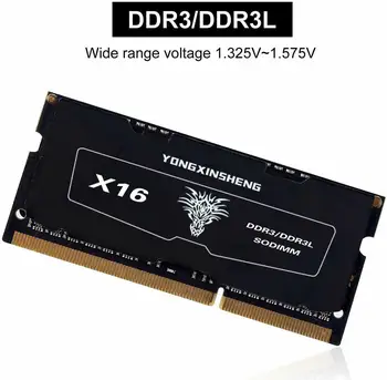 4GB DDR3L 1 600mhz 8GB PC3-12800S 1.35 V SODIMM Memory Stick atminties Modulis Laptop Notebook su Juoda Lipdukas