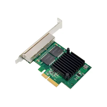 350T4 PCI-E X4 Quad Port 10/100/1000Mbps Gigabit Ethernet Tinklo plokštė Serverio Adapteris 4 Port LAN I350-T4 NIC 