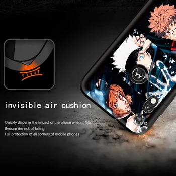 Anime Džiudžiutsu Kaisen Juoda Atveju, Motorola Vienas Sintezės G9 Žaisti G8 Galia Lite G10 G30 Hyper E6s Krašto G Stylus 5G Plius Minkštas Viršelis