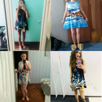 Moterų Boho Paplūdimio Suknelė 3D Drugelis Spausdinti Vintage-Line Prarasti Šifono Suknelė 2020 Tunika Seksuali Mini Trumpas Atsitiktinis Vasaros Suknelė