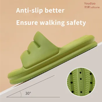 Youdiao Išjungti EVA Sofa Skaidres Moterų Storas Padas Minkštas Patalpų Šlepetės Moterims Anti-slip Sandalai Vyrams Vasaros Platforma Moterų Batai Vonia