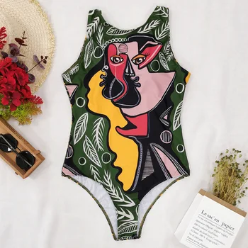 Mergaičių Maudymosi Kostiumėlį Vienas Gabalas Tankini Naują Atvykimo Moterų Derliaus Moterų Maudymosi Kostiumą, Plius Dydis Paplūdimio Brazilijos Apynasrio Trikini