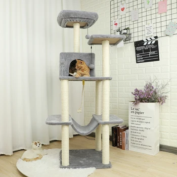 Vidaus Naminių Kačių Medis Bokštas Kooperatinis Namas Vyriais Po Žaislas, Skirtas Cat Kitten Katė Šokinėja Žaislas Su Kopėčiomis Žaisti Medžio VEDYBOS Augintiniai