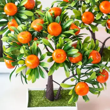 1Pc Dirbtinių Vaisių Apelsinų Medis Bonsai Biure Sodo Darbalaukio Puodą Dirbtiniai Augalai Šalis Dekoro ir Namų Dekoro Priedai