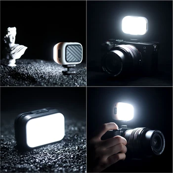 Ulanzi VL28 Mini LED Vaizdo Šviesos 5600K Fotografijos Užpildyti Šviesos Šaltu Batų Adapteris Difuzorius už Išmaniojo telefono Kamerą Vlog Gyventi