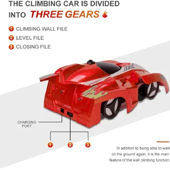 Auto RC Laipiojimo Siena Mini Kaskadininkų Automobilių Žaislo Modelis Belaidžio Nuotolinio Valdymo Anti Gravity Lubų Lenktynių Automobiliai Plytos, Drift Race Žaislai
