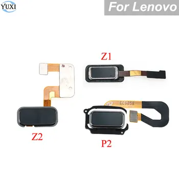 YuXi Lenovo ZUK Z1 Z2 Vibe P2 P2C72 P2A42 pirštų Atspaudų Jutiklio Skaitytuvas Užraktas Touch ID Home Mygtukas Grįžti klaviatūrų Flex Kabelis